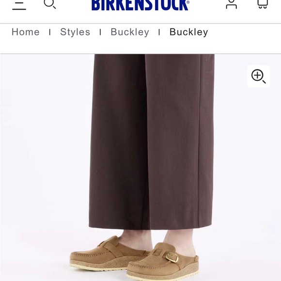 Brown Suede Slip-On Clogs with Buckle - Picture 2 of 9